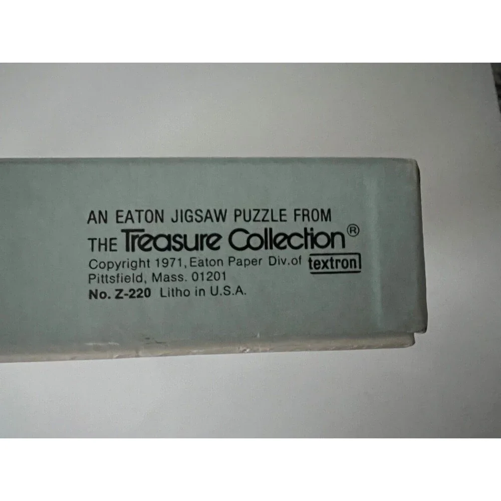 Audubon Great Horned Owl 1971 Eaton Circular Jigsaw Puzzle Missing 4 Pieces